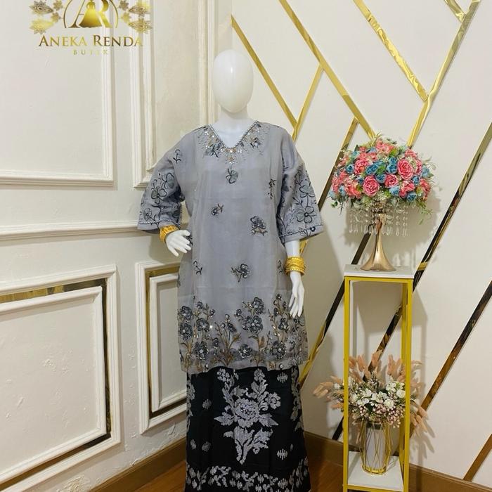 BAJU BODO TUNIK MODERN | MOTIF KEMBANG PAYET | BAHAN ORGANZA