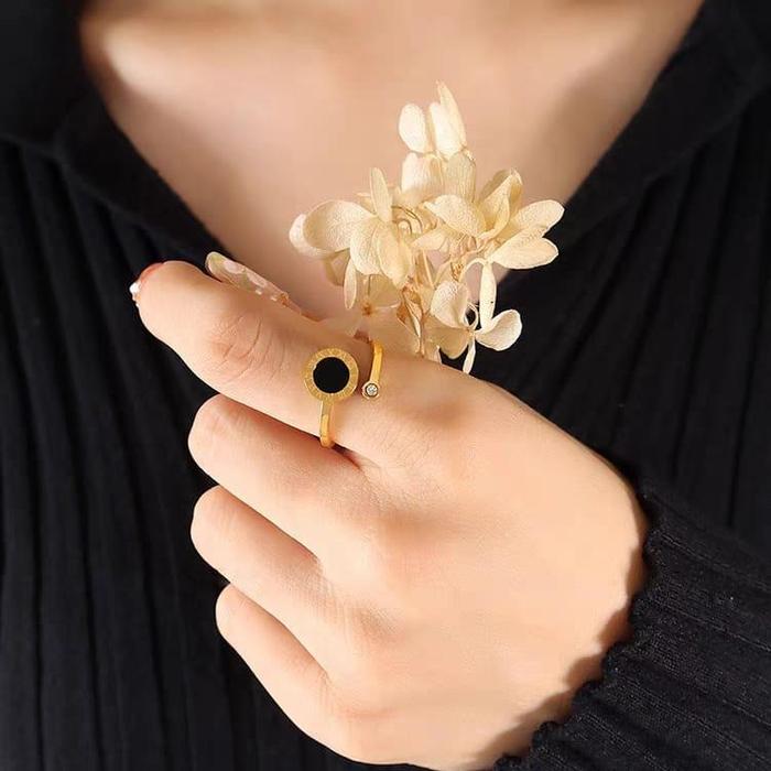 Cincin Titanium Wanita Bulgari Rencong Mewah Anti Karat Best Seller - Model Terbaru - Rings