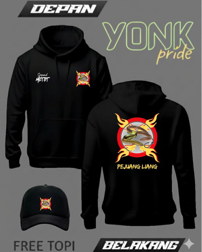 SWEATER KOMUNITAS MANCING BELUT FREE TOPI