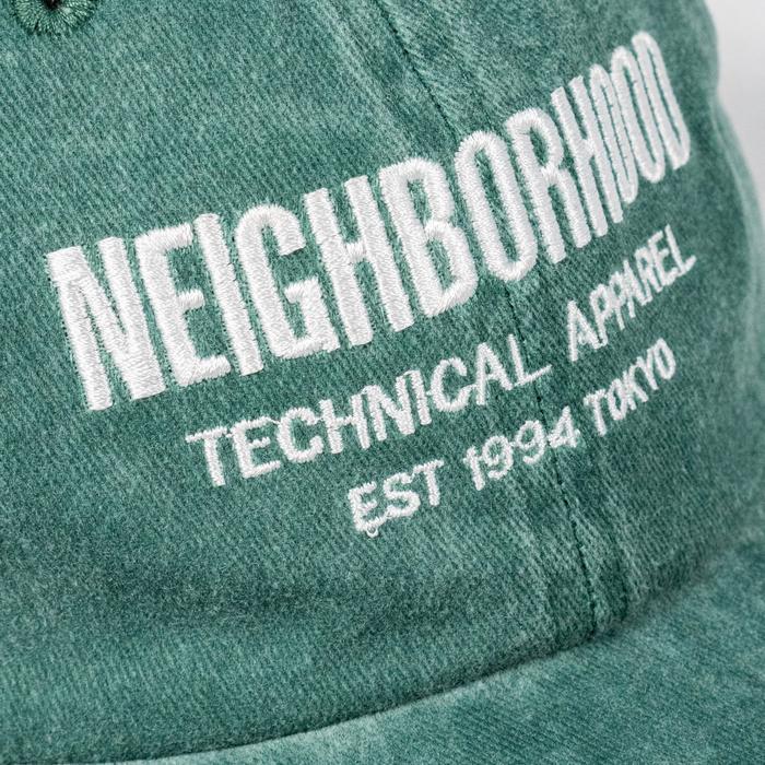 Topi Neighborhood Washed Denim Baseball Cap Green