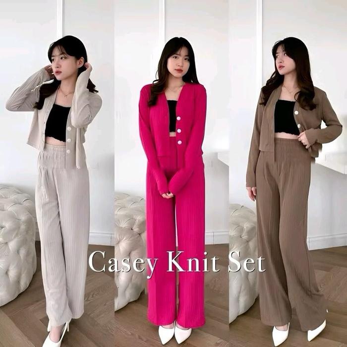 ONE SET CARDY CASEY ONE SET PREMIUM KNIT SETELAN KNIT CASEY