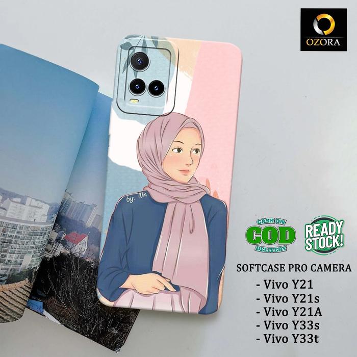 Case Vivo Y21 / Y21s / Y21A / Y33s / Y33T Terbaru - OZORA - Fashion Case HIJAB - Softcase Hp - Casin