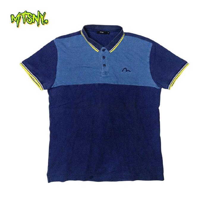 Kaos Kemeja Kerah Polo Shirt Evisu Jeans Japan Vintage Y2K Lengan Pendek
