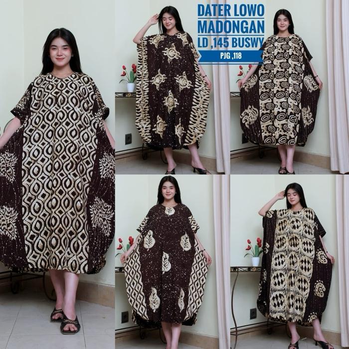Daster Lowo Madongan Rayon Cap Premium Motif Batik Cantik Viral Bestseller Busui Friendly Nyaman