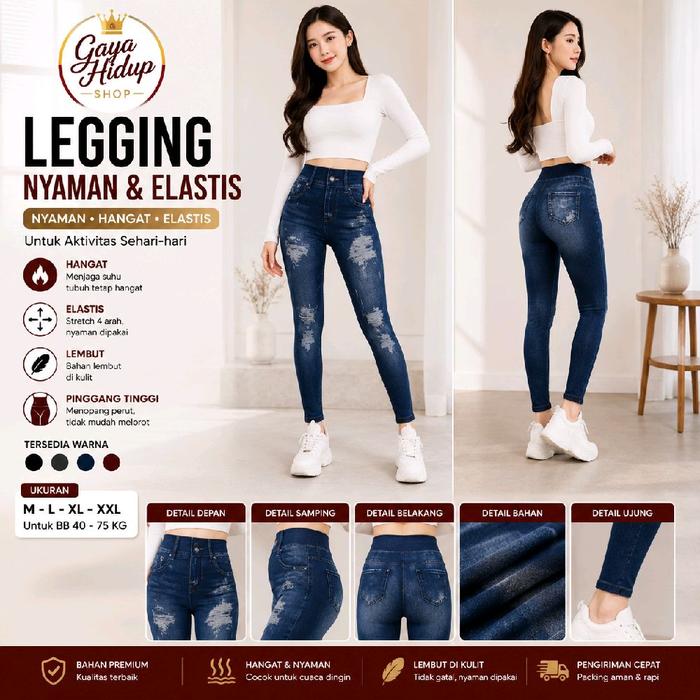 legging jeans motif print beautiful