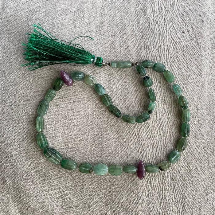Asli Batu Zamrud tasbih natural ruby tasbih natural emerald beryl jamrud tasbih