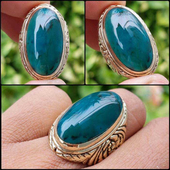 Batu Bacan Gulau Super Kristal Natural Asli Sisa Coklat Pecah Warna