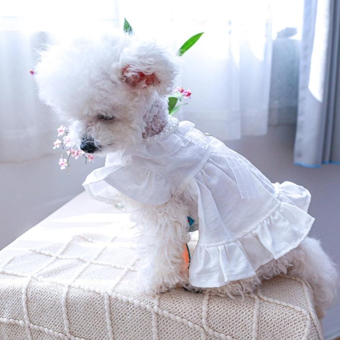 69HC Pet Dog Clothes Small Pet Princess Dress Bichon Dresses Puppies