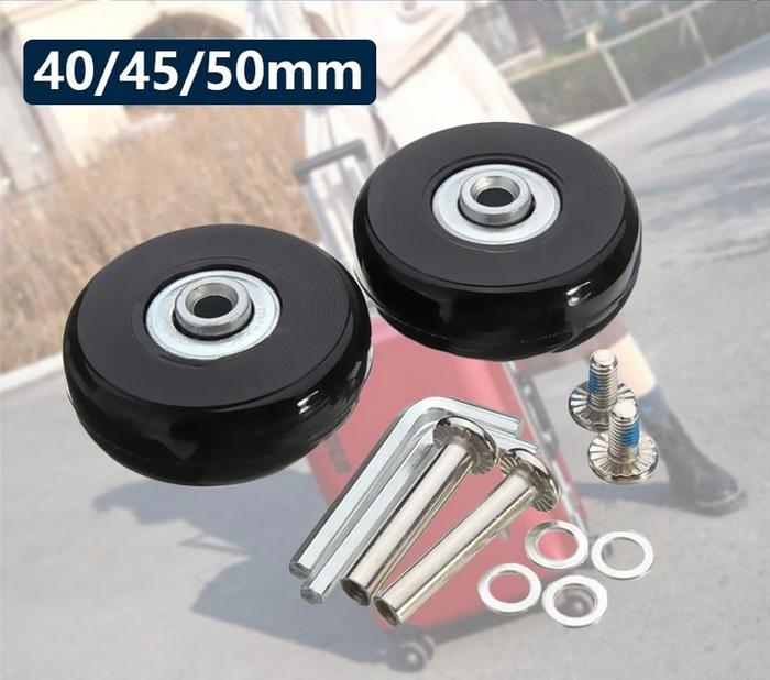 2 Pcs Roda Koper Pengganti Karet Universal / Wheels Replacement Koper 40mm 45mm 50mm