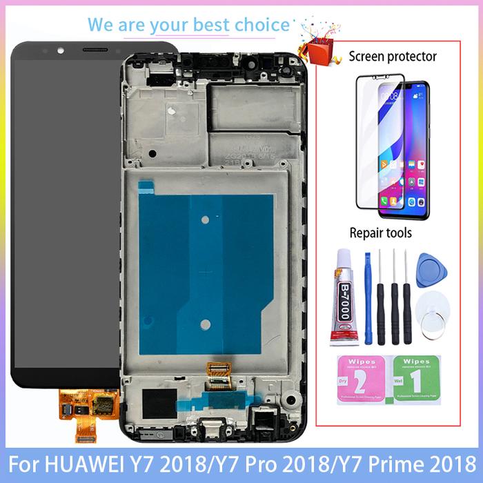 5.99" AAA Quality LCDDisplay For Huawei Y7 2018 With Frame Y7 Prime