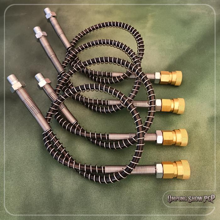 Selang Pompa PCP, Slang+Kupler Mini, Selang Scuba, Selang Kompresor, Selang 6000 PSI, Sparepart Pomp