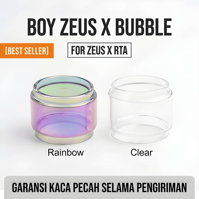 (MEGA SALE) Boy ZEUS X Bubble Glass Rainbow Replacement Glass | kaca cembung bubble	C. Rainbow