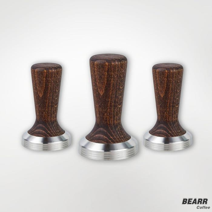 BEARR Vintage Solid Wood Handle Stainless Steel Coffee Powder Coffee