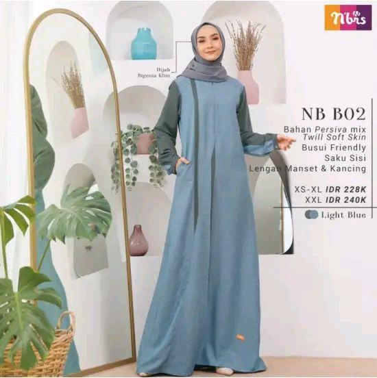 NB B02 LIGHT BLUE GAMIS NIBRAS