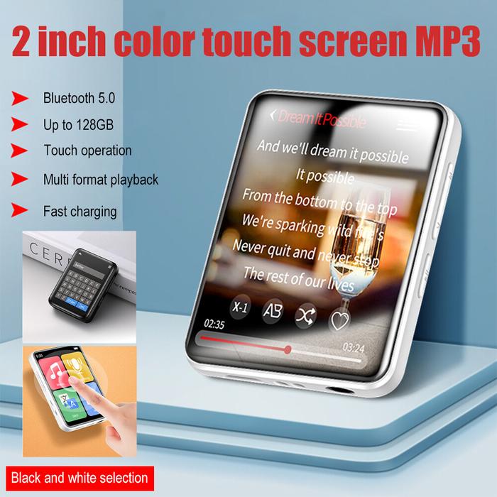 Pemutar Musik MP3 MP4 Mini Portabel, Pemutar MP3 MP4 Layar Sentuh 2