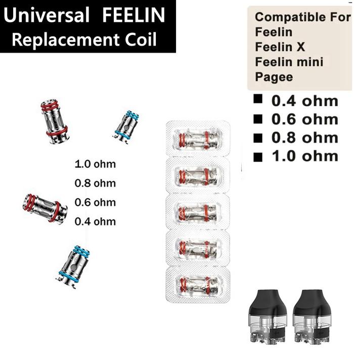 NEVOKS FEELIN Koil Jala Universal, 5 Buah/Kotak SPL 10 0.4ohm
