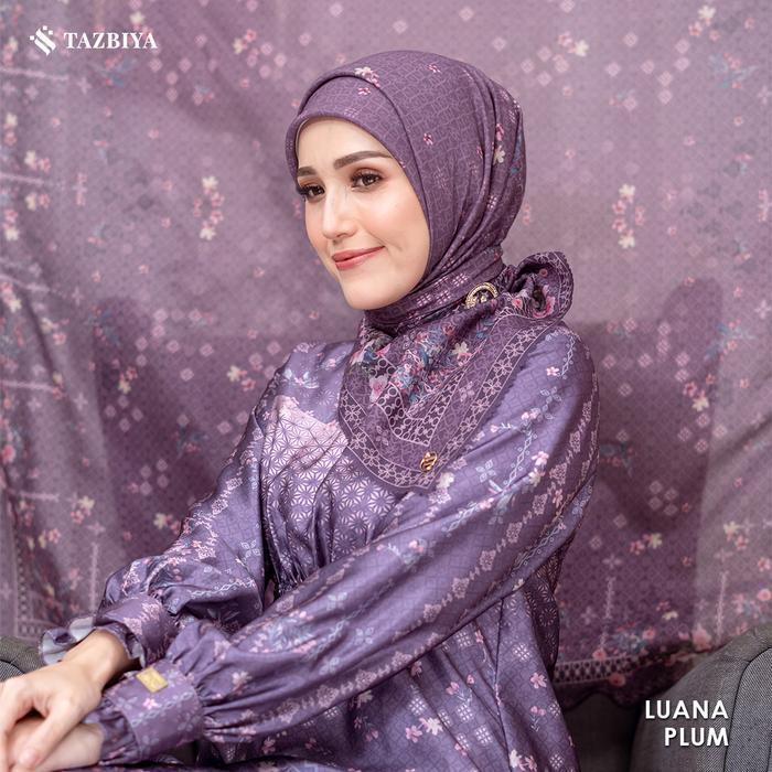 EXCLUSIVE TAZBIYA X ADELIA PASHA LUANA SCARF I JILBAB SEGI EMPAT JAHIT TEPI | 120 x 120 cm - LUANA G