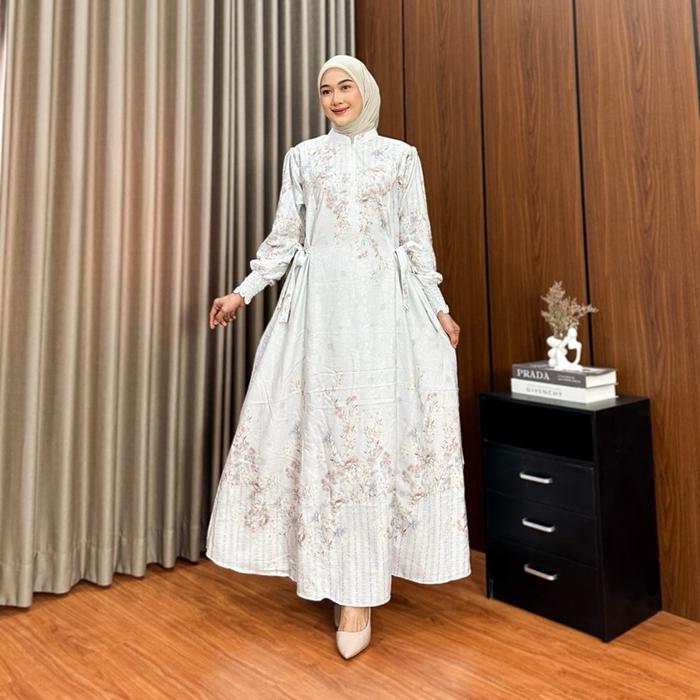 Humaira Dress Raya - Model Terbaru Raya  Series dengan Desain Elegan Bahan Jaguar Embos Dobby Untuk 