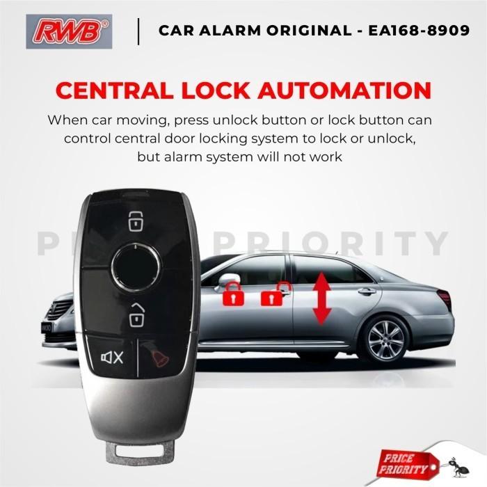 Alarm Mobil RWB Remote Premium Android RBT8909 Anti Maling Car Alarm Security Fullset Universal