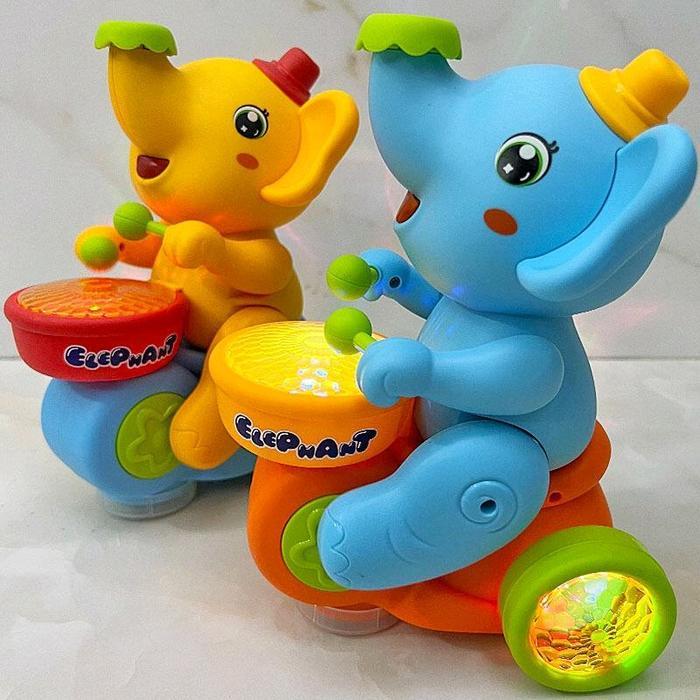 Mainan Anak Gajah Tiup Bola Lampu Musik