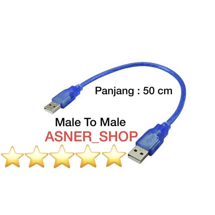 Kabel Extension Male To male Extensi Quality 50cm cable data Penyambung Sambungan kabel usb to usb k
