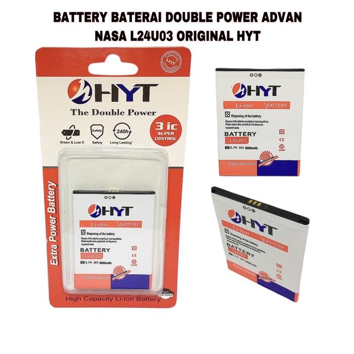 Battery Baterai Batre Double Power Advan Nasa L24U03 Original Hyt
