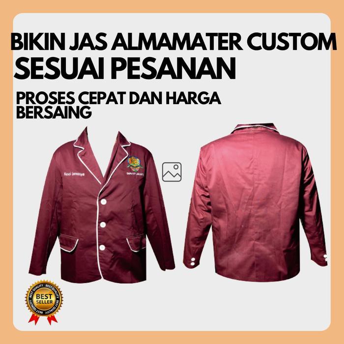 Jas Blazer Jaket Almamater Pria Wanita Kampus Sekolah Bordir Custom