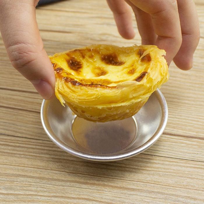 Cetakan Kue Egg Tart Aluminium 1 Lusin 10pcs Cetakan Kue Pie Mini Egg Tart Mold Aluminium Anti Lengk