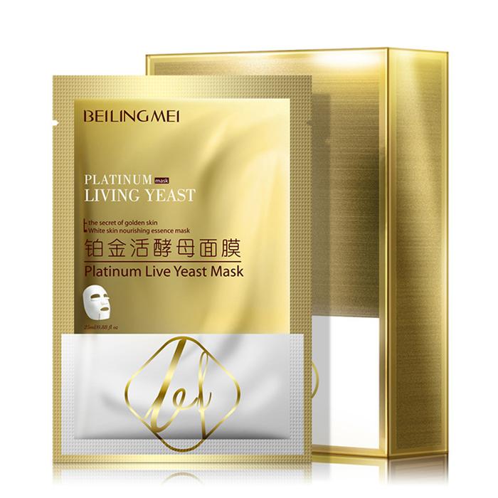 10pcs Platinum Live Yeast Mask Moisturize Dilute Fine Lines Resist