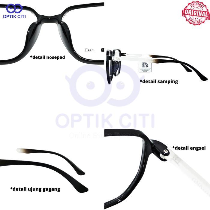 Frame Kacamata Pria Wanita Kotak GNA 1523 Eyewear Original