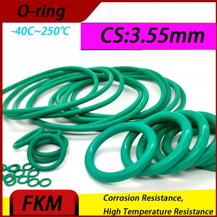 IMPORT FKM GREEN FLUORINE RUBBER O-RING ID8-75MM THICKNESS CS 3.55MM O-RINGS SEALING GASKET OIL RESI