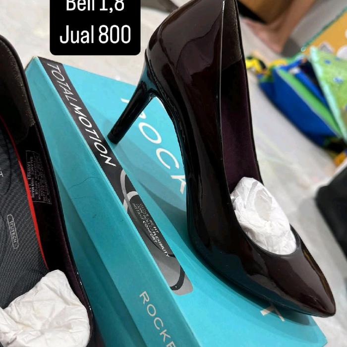 sepatu heels wanita rockport original size 36,5 Shoes sepatu kerja preloved like new