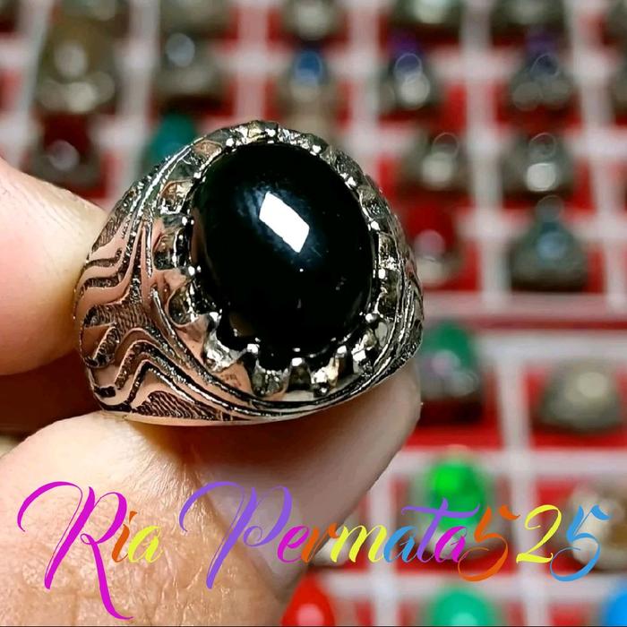 Cincin Batu Yaman Wulung Dim12mm Cincin Kh0dam M4c4n Kumbang dengan Desain Eksklusif dan Kualitas Te