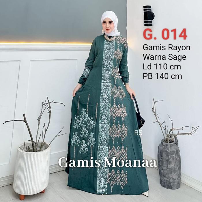 Batik Jeruk Mas - TERBARU Gamis Muslim Motif Bahan Twill Ori Baju Wanita Nyaman Santai