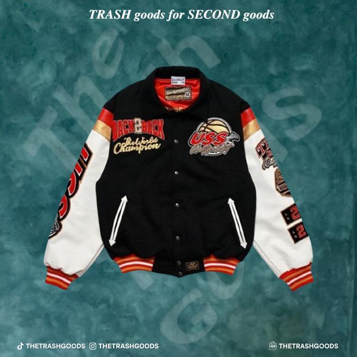 Varsity Jacket USS Champ x Rawtype Riot 'Back 2 Back' Vol.2 L - Black