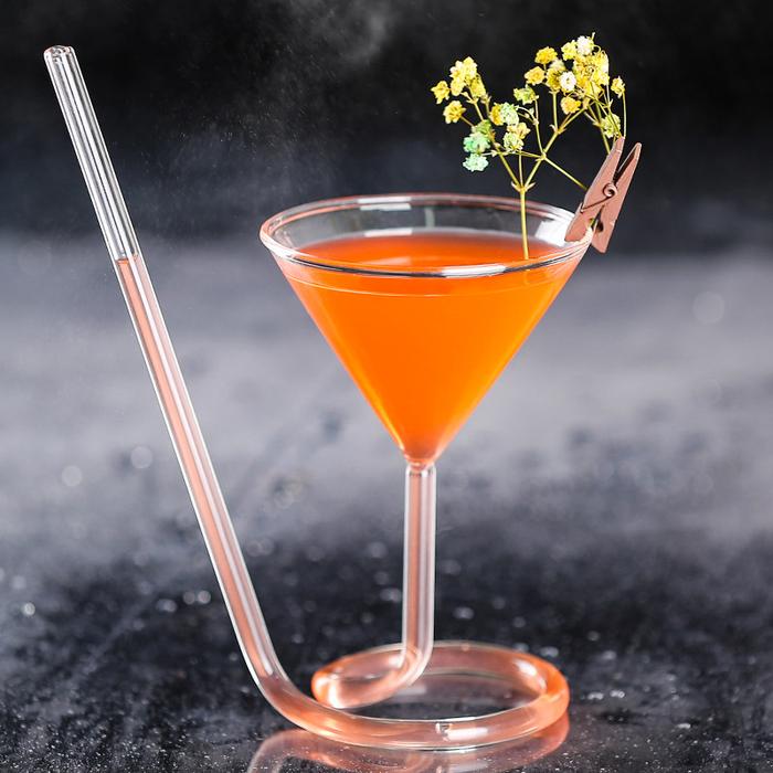 Cocktail Goblet Glass Wiht Glass Pipette Crystal Martini Glasses Wine