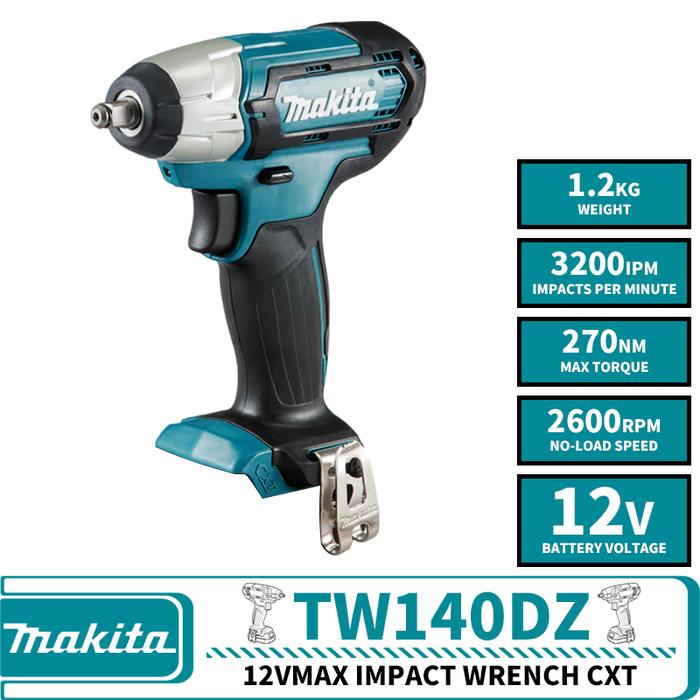 Makita TW140Z Cordless Compact Impact Wrench 12V Lithium Power Tools