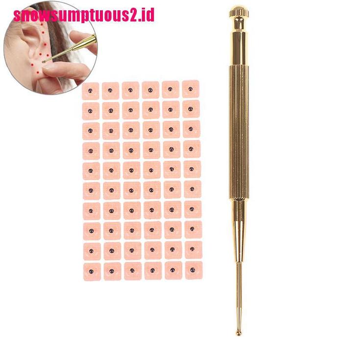 1pc Pen Detektor Titik Akupuntur Telinga Bahan Kuningan