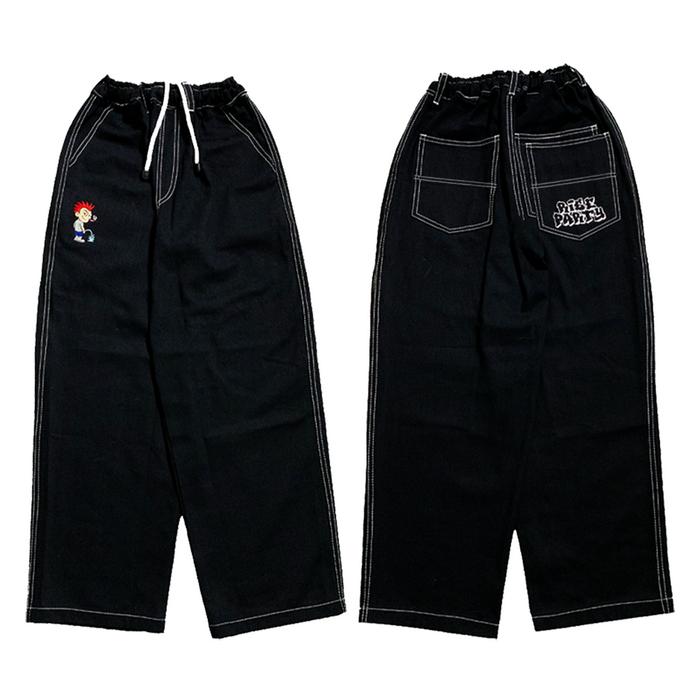 BAGGY PANTS PUNK BLACK Riseparty