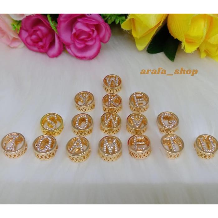 Liontin Huruf Xuping - Liontin Inisial Huruf - Liontin Gelang Huruf - Liontin Gelang Tali - Liontin