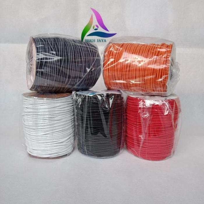 TALI KUR KARET ELASTIS BULAT DIAMETER 3 MM PER ROL