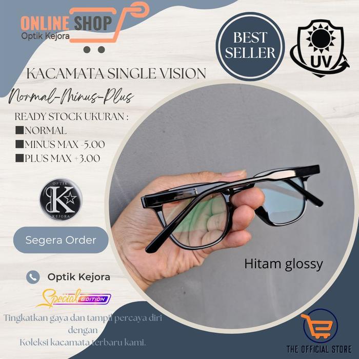 Ready- Kacamata Baca Plus Pria Premium Essilor Crizal Anti Blue Uv #Gratisongkir