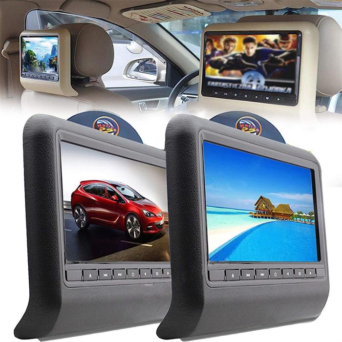 9 Inch Car Seat Back Headrest LCD Display mp3/mp4 Multimedias Player Gaming FM transmitter Remote Co