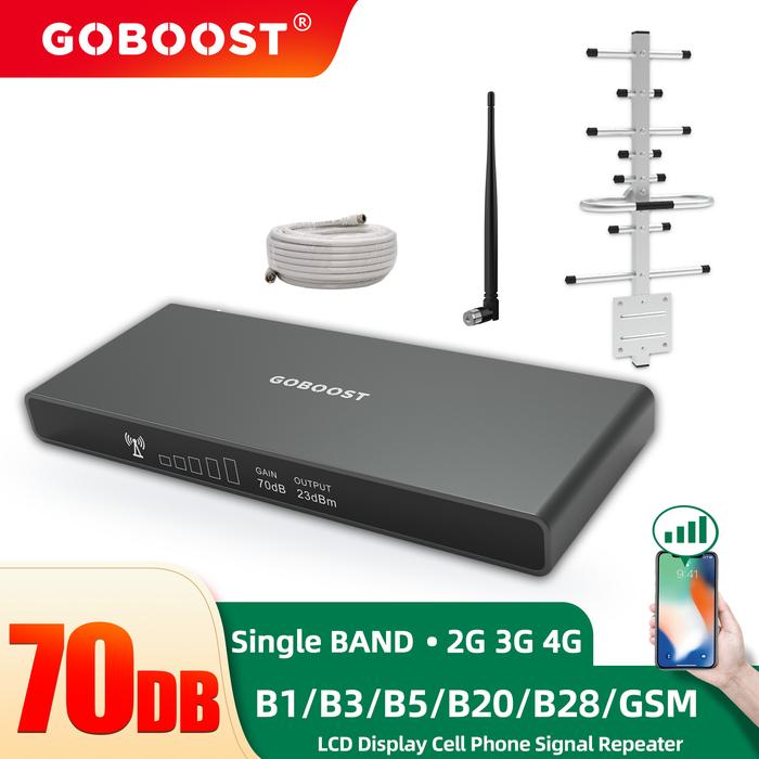 GOBOOST Signal Repeater 4G Antenna Cellular Amplifier GSM 850 LTE 700