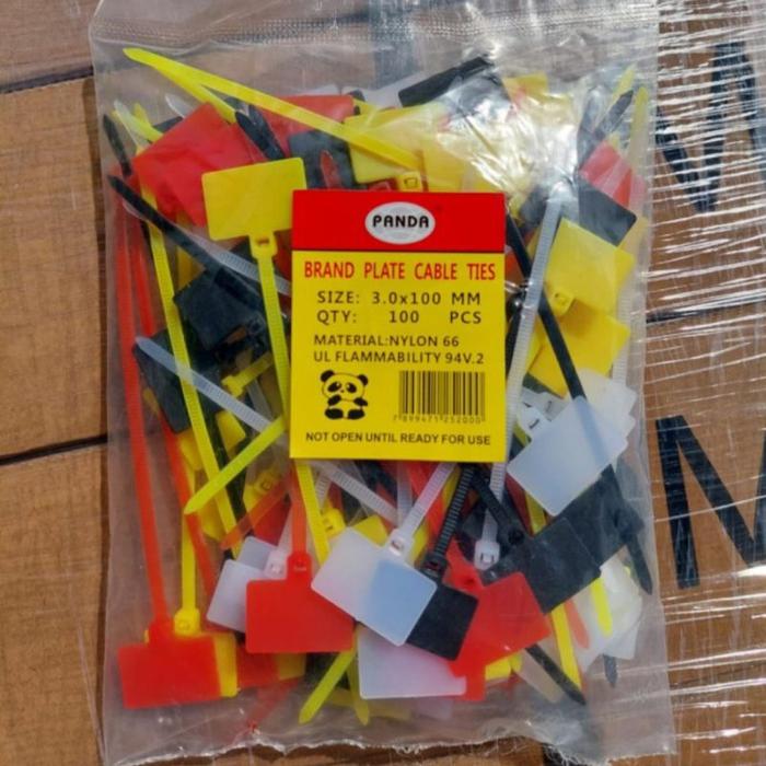 Kabel ties label nylon marker 1 Pack MERAH PUTIH HITAM KUNING CAMPUR