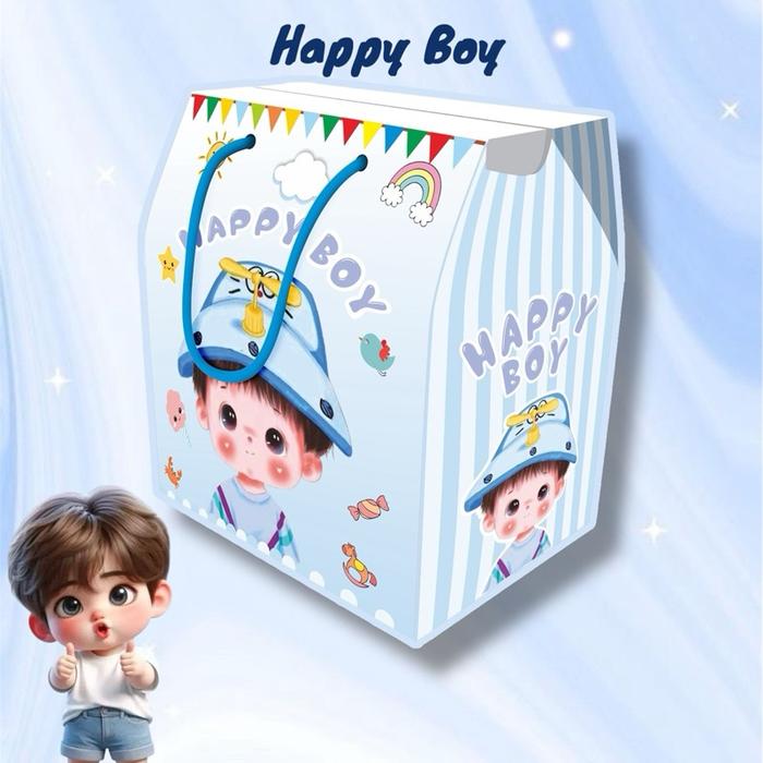 BOX MINI TIDAK BISA RETUR !  isi 10 pcs - Box Tali Ukuran Mini 12 x 9 x 14 cm Ulang Tahun Hampers Ha