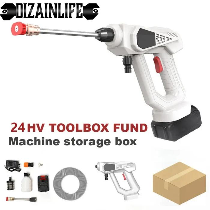 Electric Cordless  Water Gun Car Wash Portable Cleaner Washer Rechargeable 24V 5600mAh Battery Clean