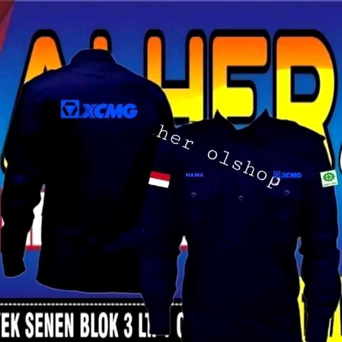 ready kemeja XCMG baju XCMG seragam XCMG Pdh XCMG Pdl XCMG baju kerja XCMG seragam kerja XCMG Pdh ke