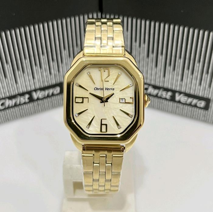 JAM TANGAN WANITA CHRIST VERRA CV 71636L-12 CMP ORIGINAL