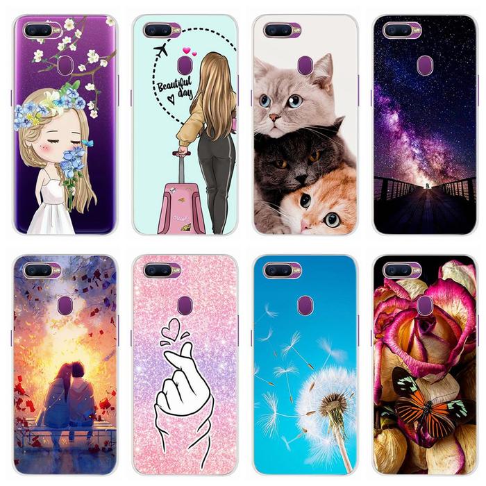 For Oppo F9 Case Oppo F3 F5 F7 F9 Pro Soft Silicone Cute Painted